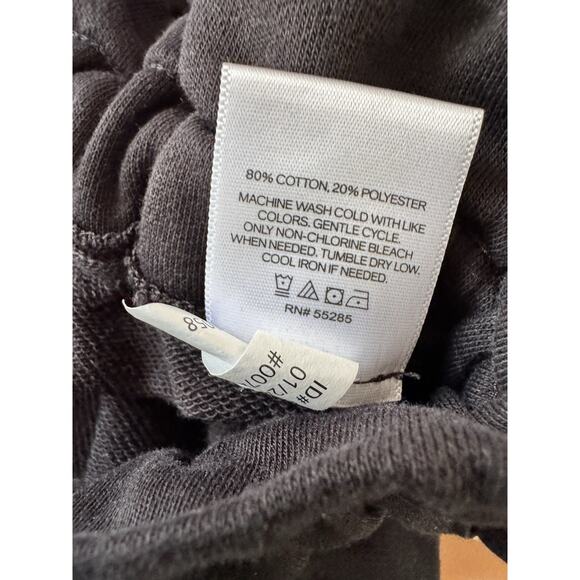 Express Black High Waisted Paperbag Wide Leg Black Knit Sweatpants Size Large - Picture 8 of 8